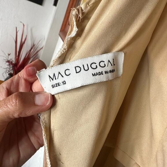 Mac Duggal Beaded Floral Sleeveless Gown v neck sequin evening formal dress 10 - Picture 9 of 10